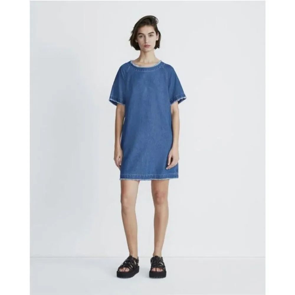 Rag & Bone Justine Featherweight Suki denim S shirt dress